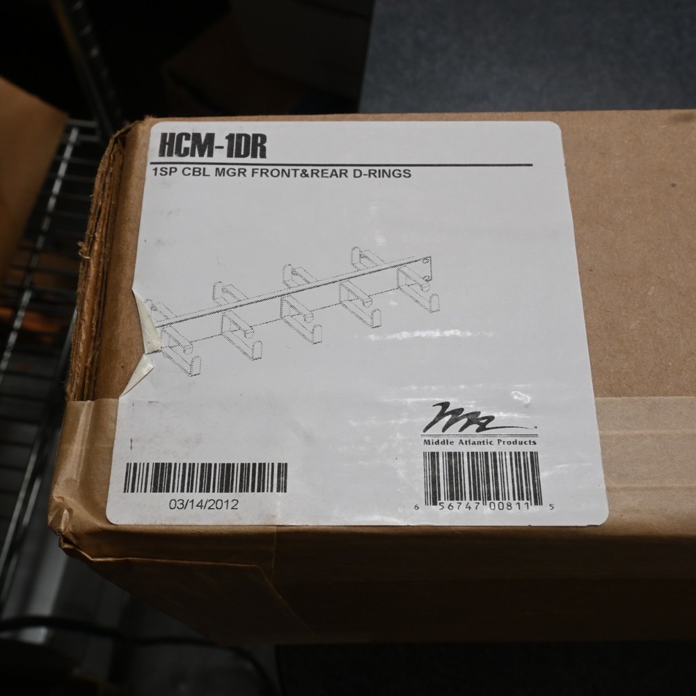 Middle Atlantic HCM-1DR D Ring Cable Manager FREE SHIPPING