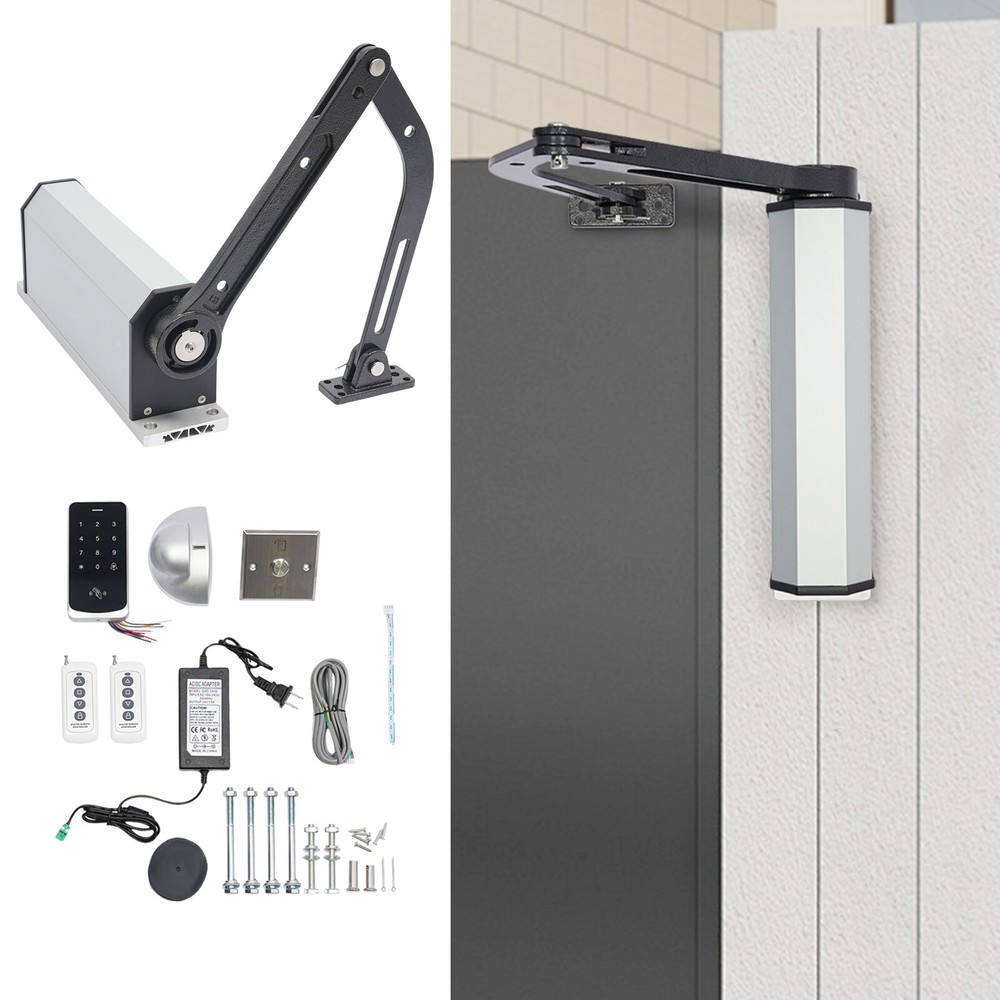 Automatic Swing Gate Opener Electric Door Operator Closer System w/ Remotes