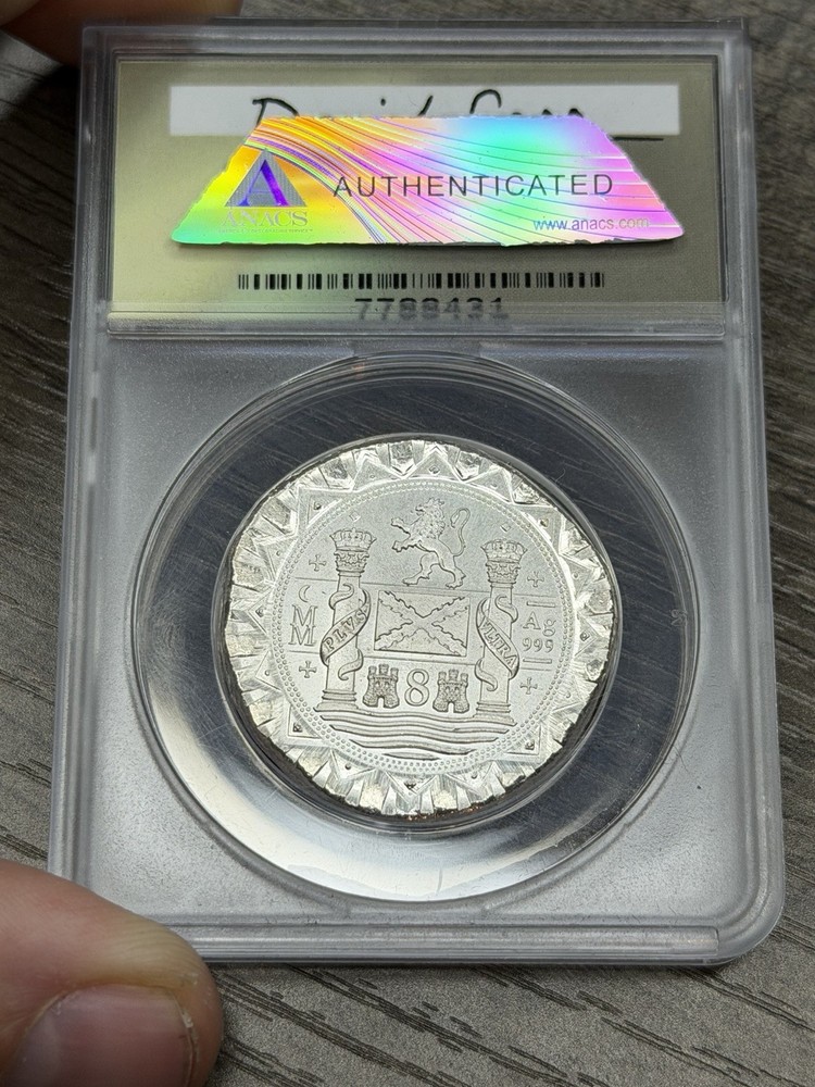 2015 ANACS Token MS 65 Dan Carr 1622 Silver Atocha Cob