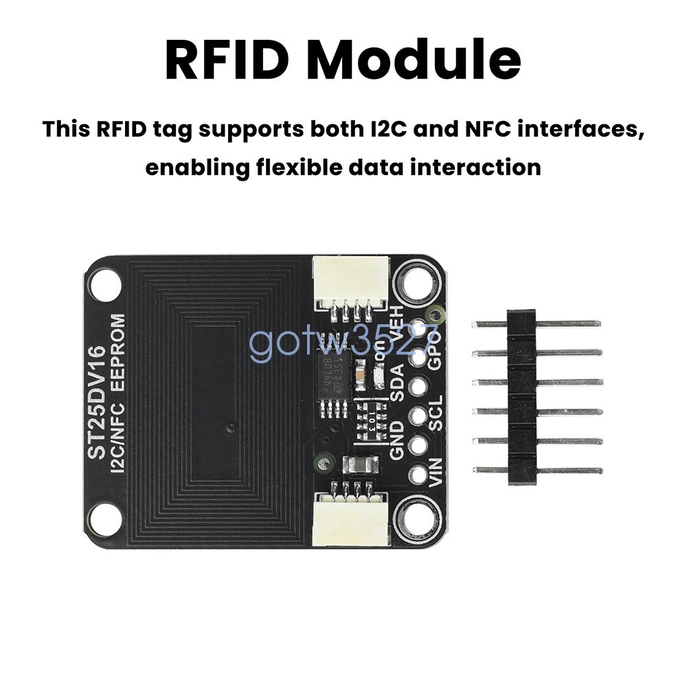 ST25DV16K I2C RFID Dynamic Tag Module RF Module Compatible with STEMMA QT/Qwiic