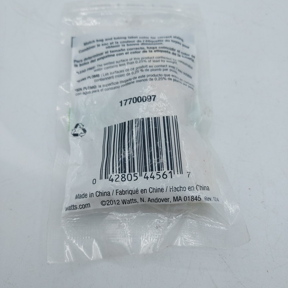 Watts Compression Coupling 3/8" OD X 1/2" SW LFA-120 TWO PACK