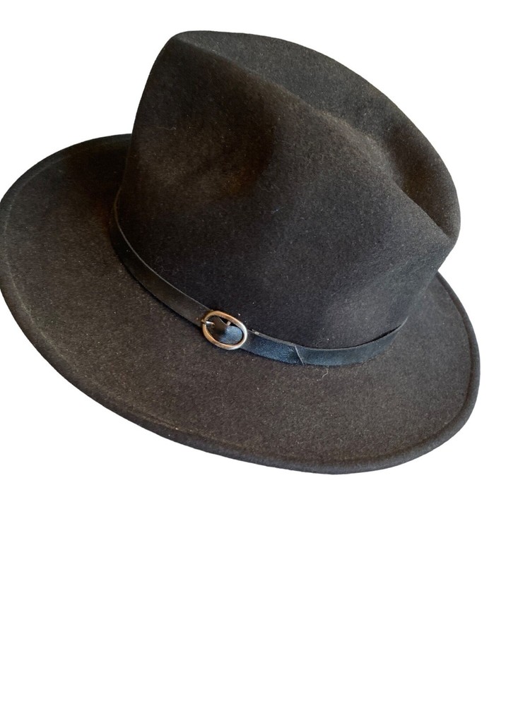 TLS Classic Black Wool Felted Hat Size Large