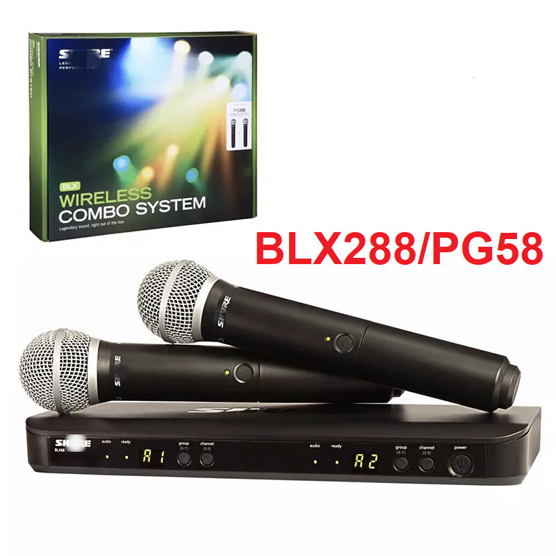 NEW BLX288/PG58 For Handheld Wireless Microphone System with 2 Microphone