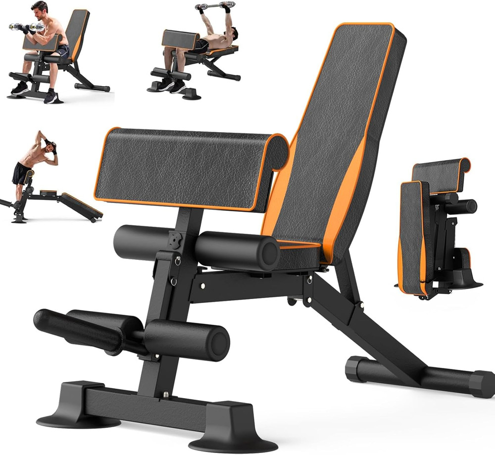 Adjustable Weight Bench Multi-Function Workout Bench for Home Gym,Foldable Incli