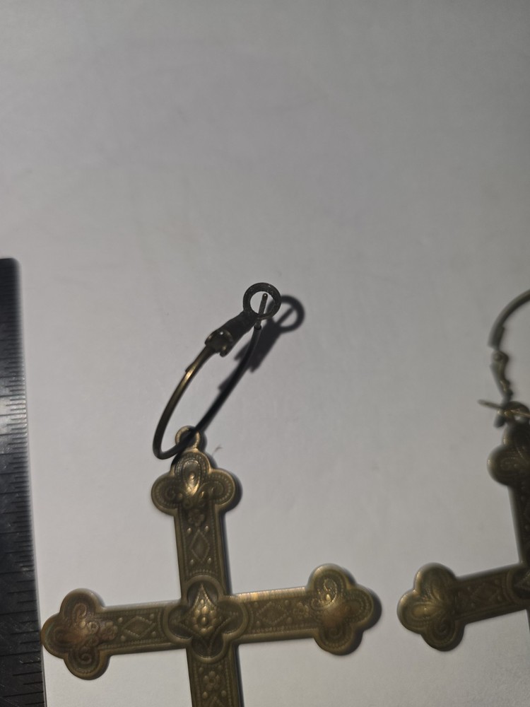 Earrings Cross Rhinestone