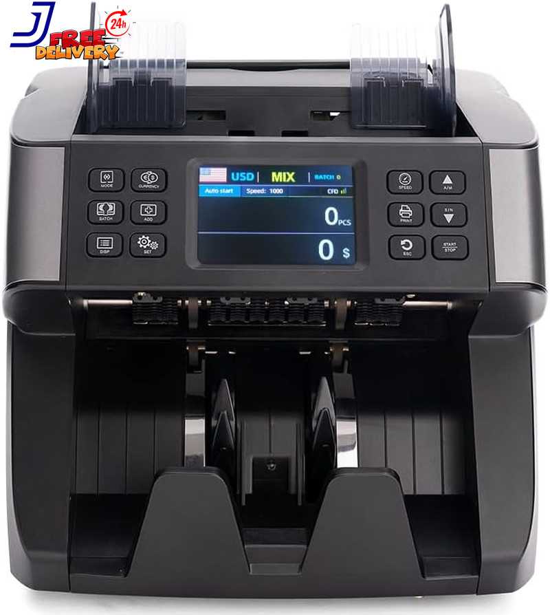 PRO 6500 Money Counter Machine Mixed Bill Denomination Professional Value Count