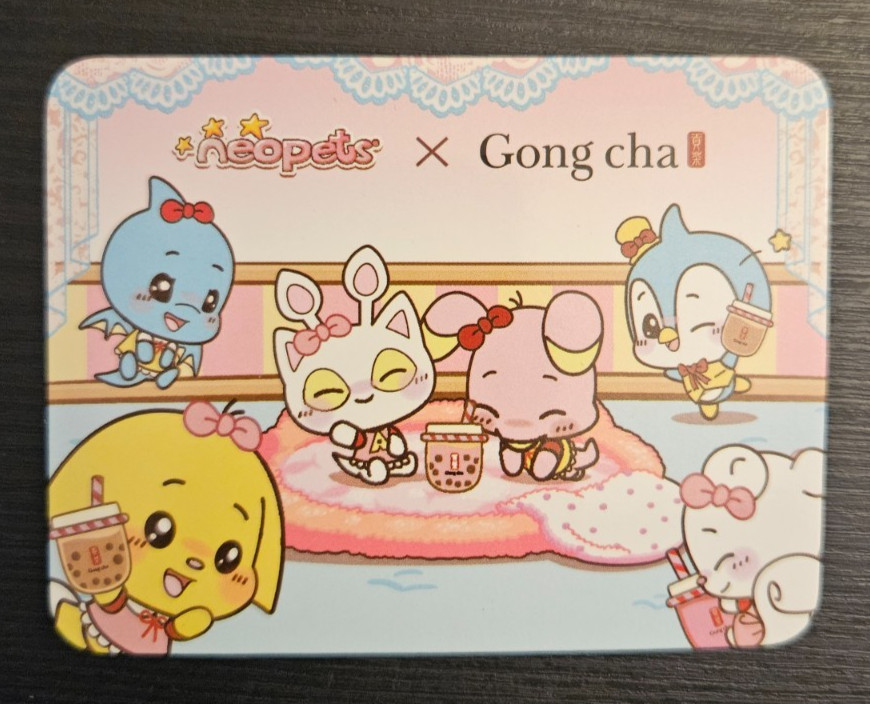 Neopets Gong Cha Virtual Game Code from Acrylic Keychain Sticker or Kacheek