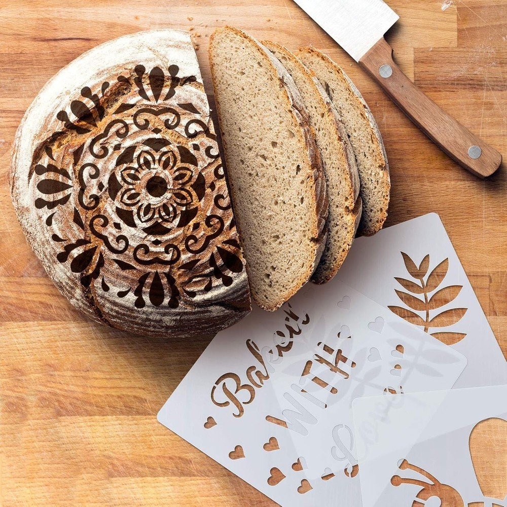 12 Pcs Stencil Bread Artisan Bread Stencils Baking Mold Set Cook Baking Template