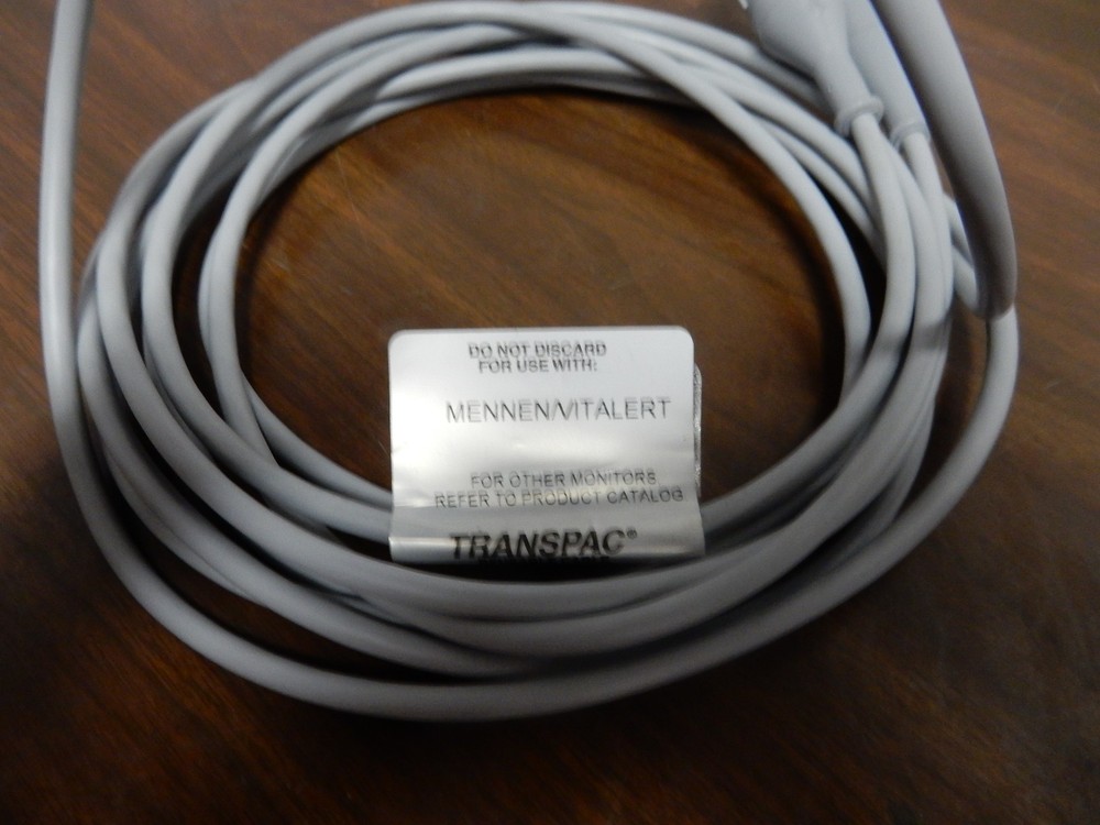 10' TRANSPAC REUSABLE CABLE FOR USE WITH TRANSDUCER