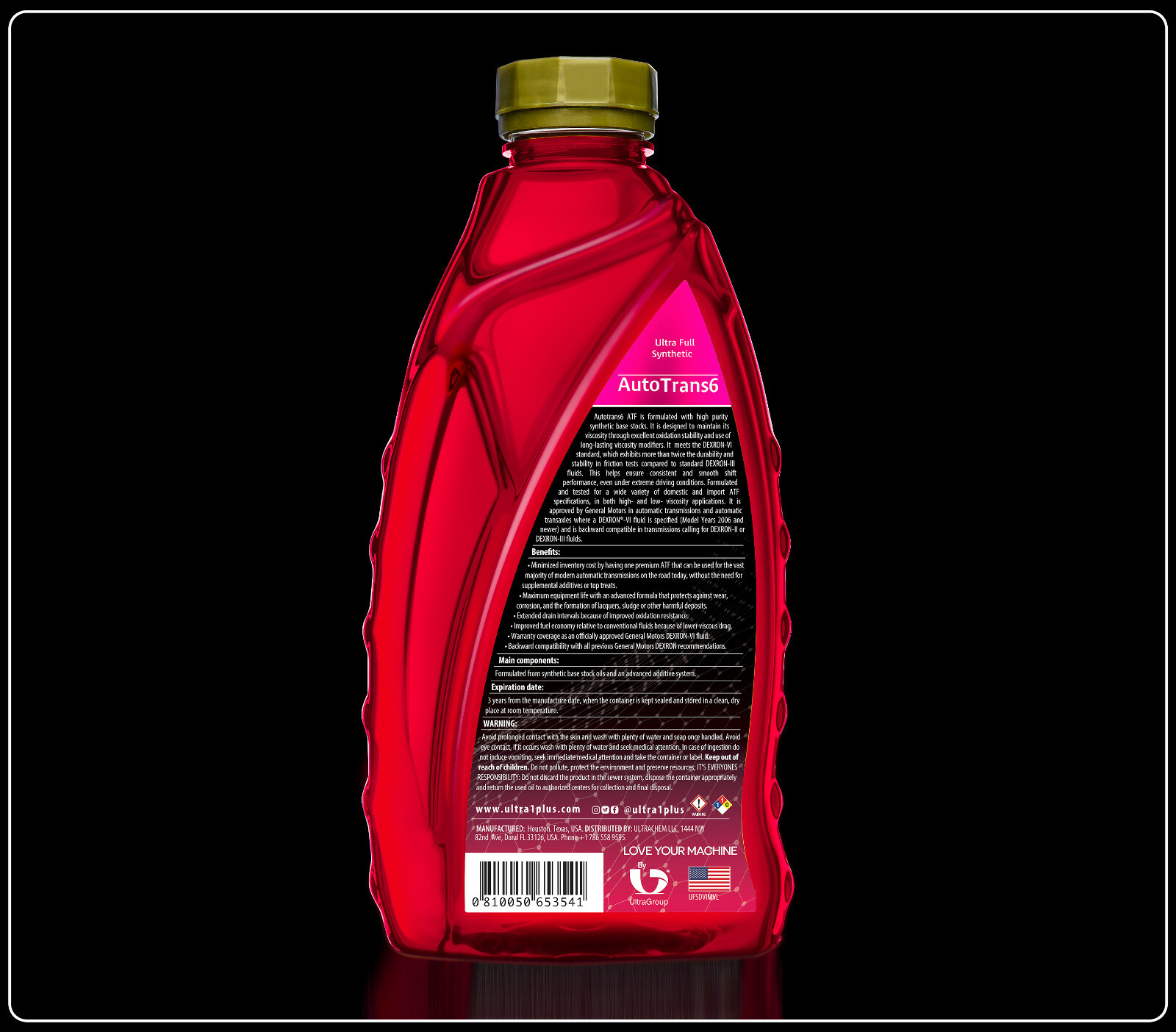 Ultra1Plus™ Dexron VI Transmission Fluid Full Synthetic ATF | 12 Pack QTS