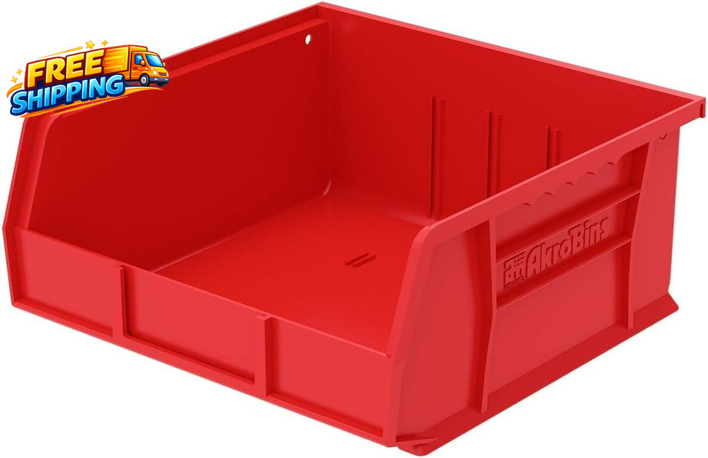 30235 Akrobins Plastic Storage Bins Space-Saving Stackable Bins for Garage