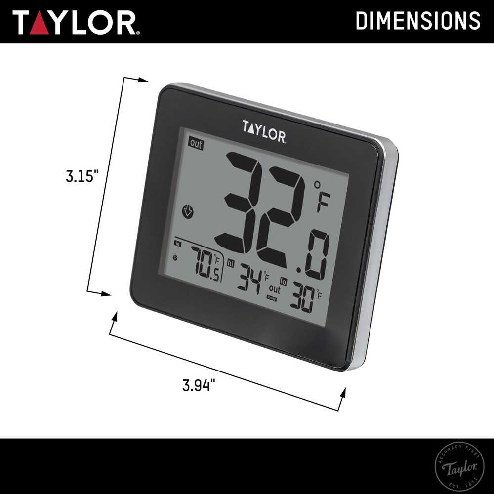 Wired Digital Indoor Outdoor Thermometer with LED Display, Wired Probe Sensor fo