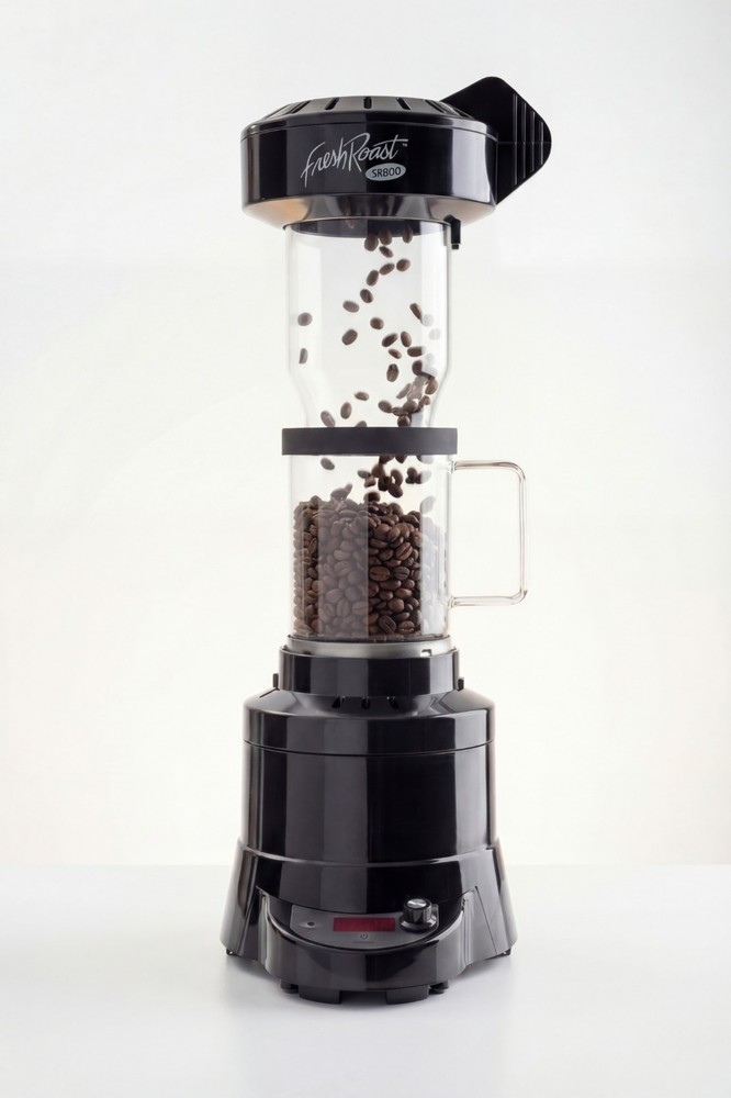 Fresh Roast SR800 Coffee Roaster Bundle w/ EXT Tube, Beans & Scale