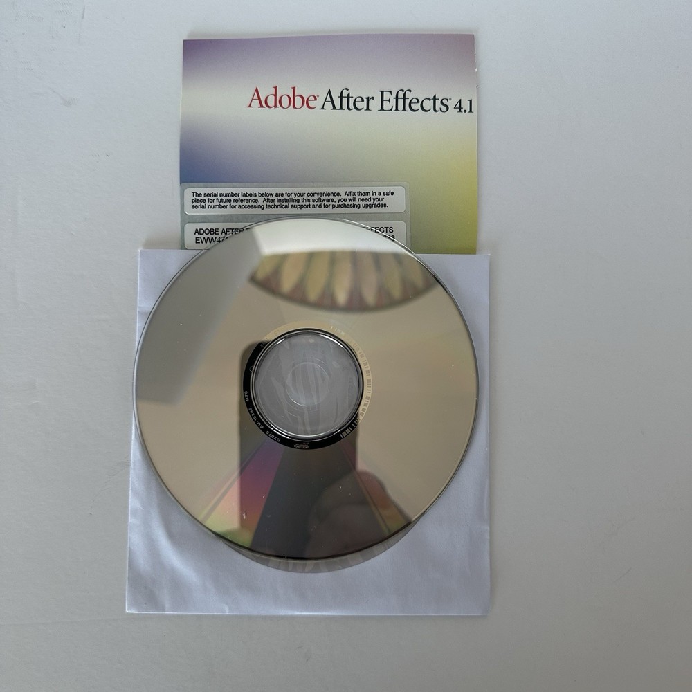 Adobe After Effects 4.1 Production Bundle Windows CD Good Condition with Serial Numbers