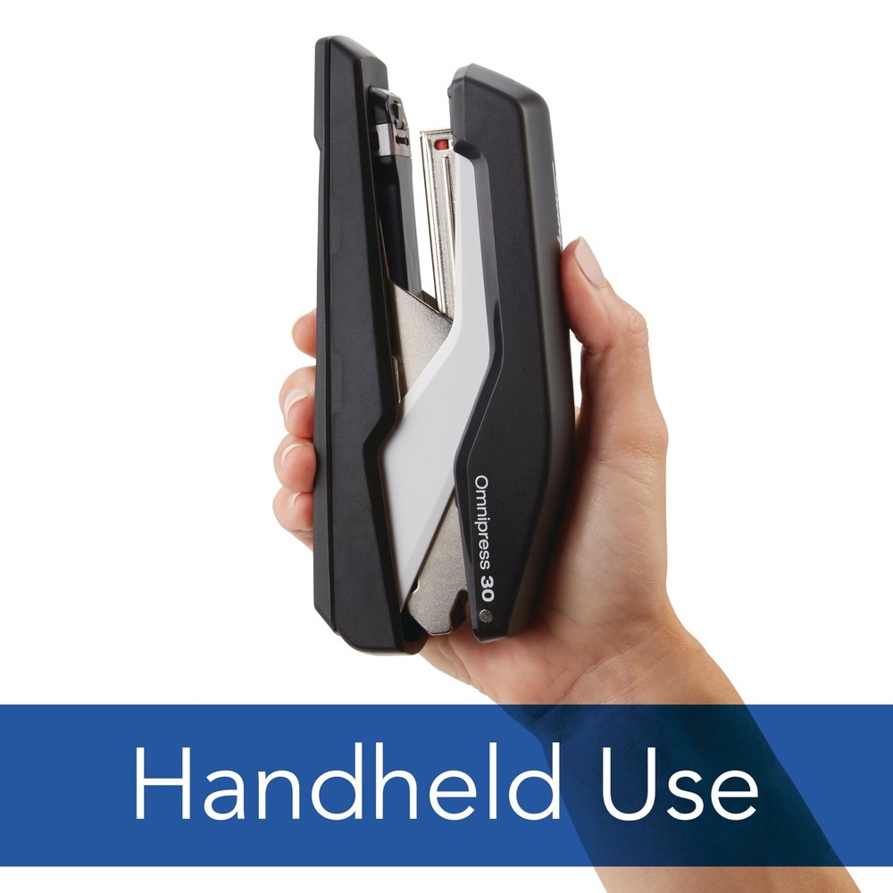 Durable Black Gray Stapler Omnipress Technology 30 Sheets Desktop Handheld Use