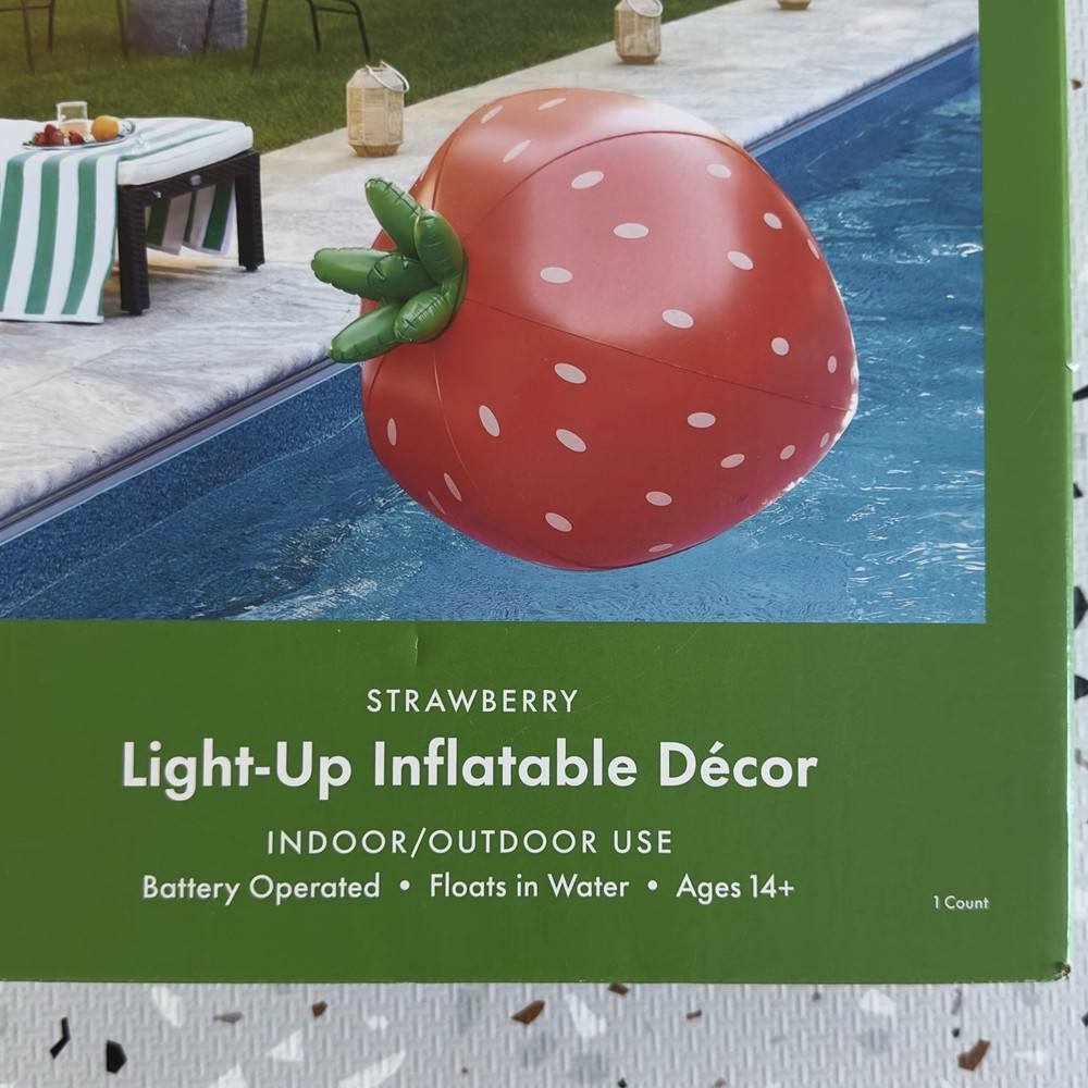 Kate Spade x Target Strawberry Light-Up Inflatable Décor Floatie