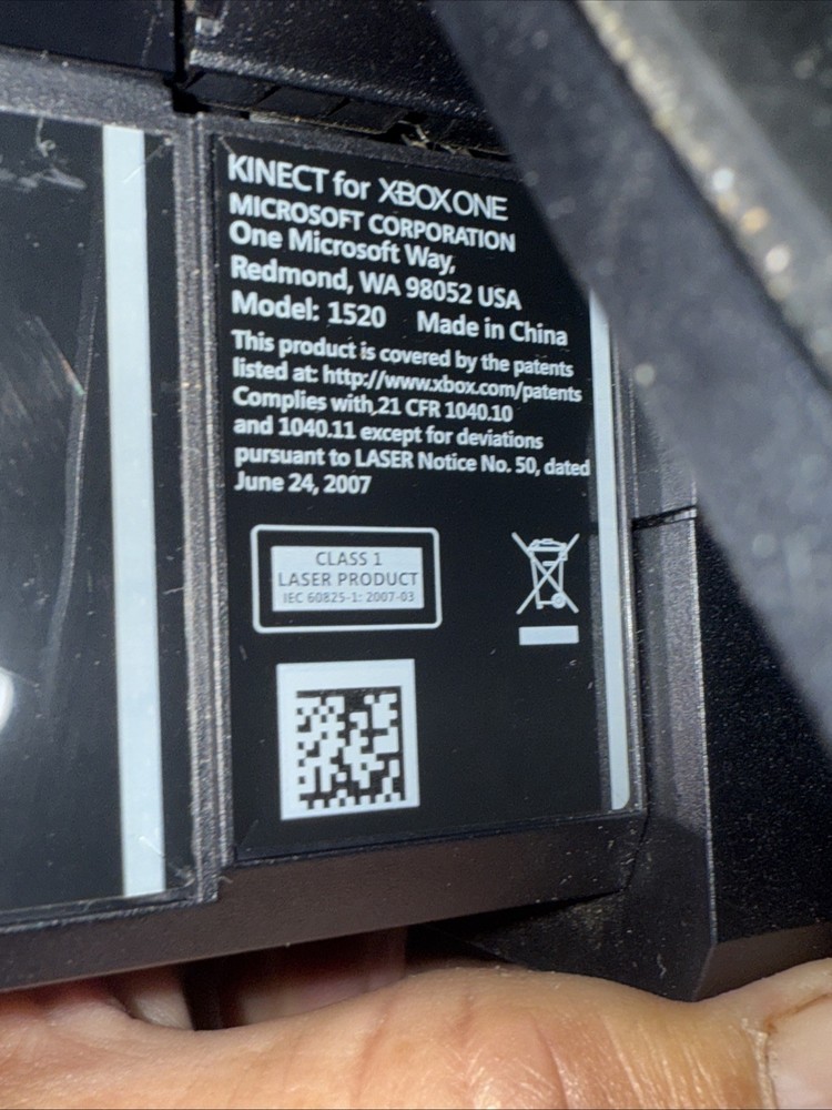 Xbox One Kinect Sensor Bar Camera Model 1520 Tested & Cleaned