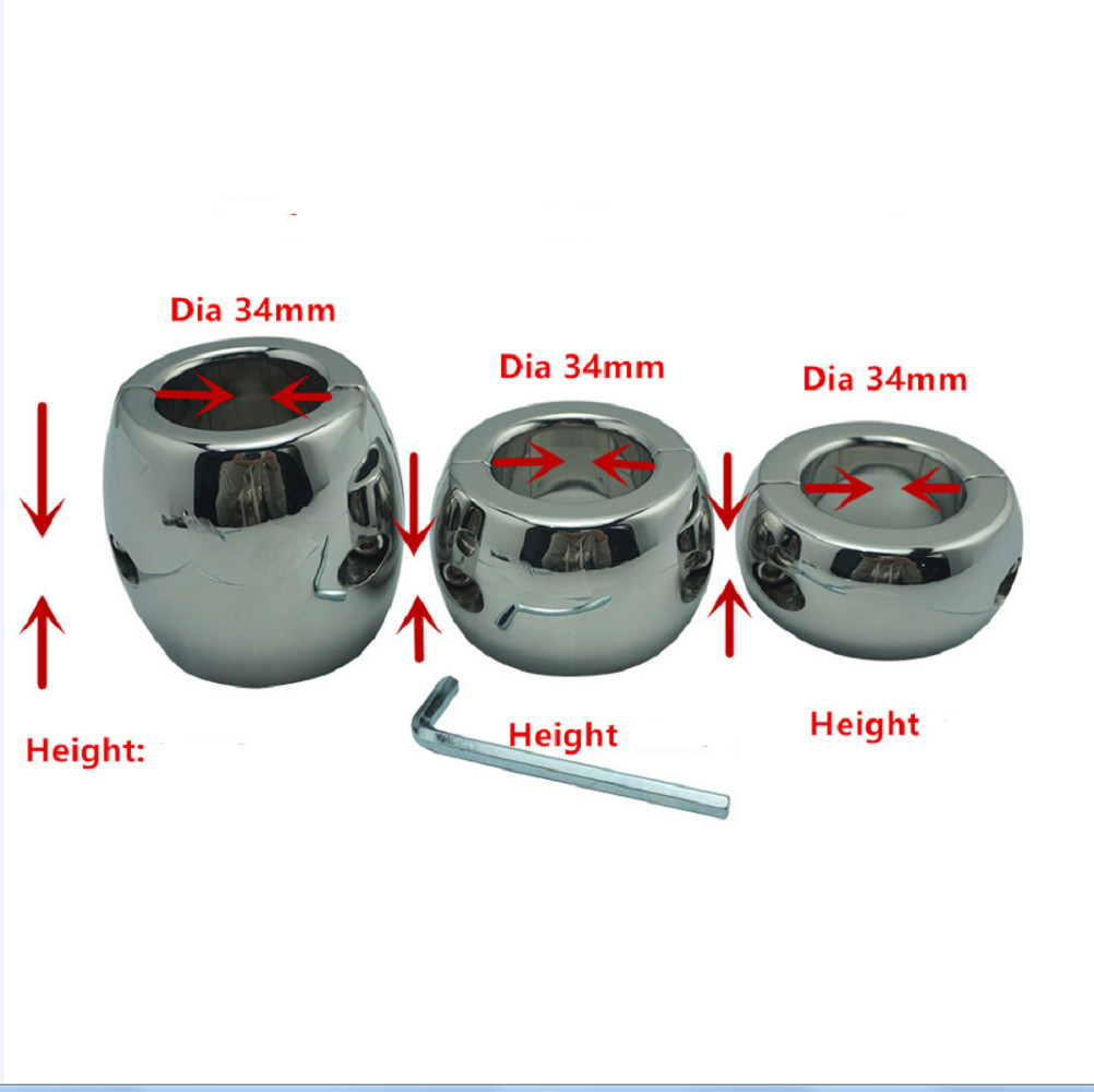 Men Ball Stretcher Weight Heavy Magnetic Stainless Steel Ball Stretching Weight