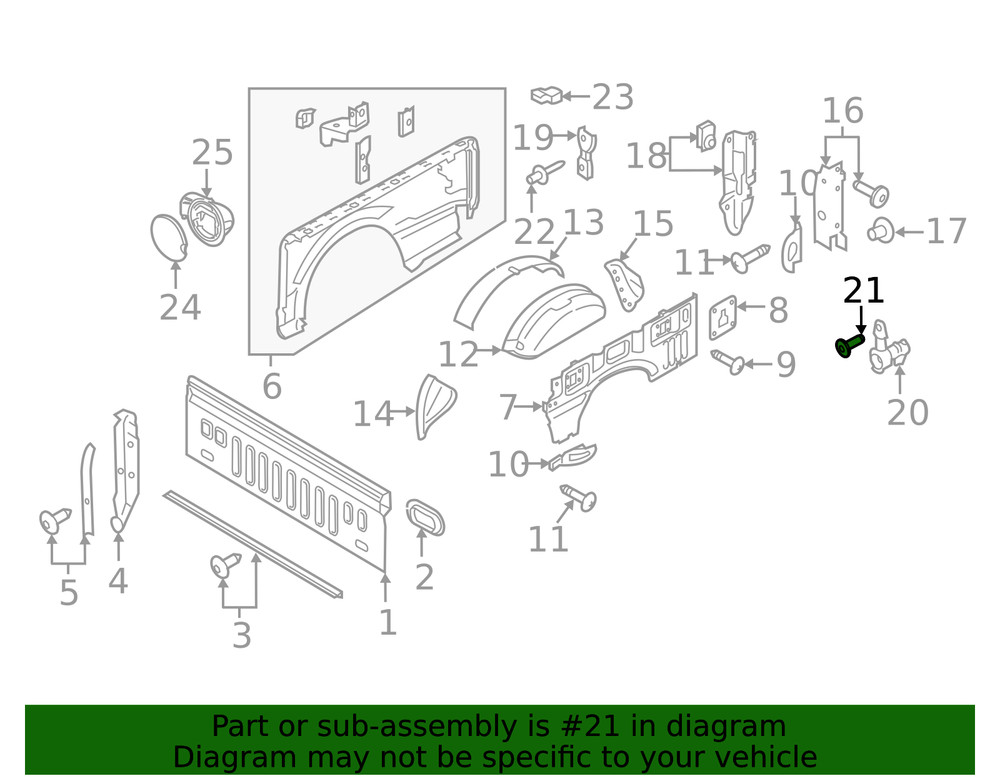 Genuine Ford Tailgate Hinge Bolt W710261-S437