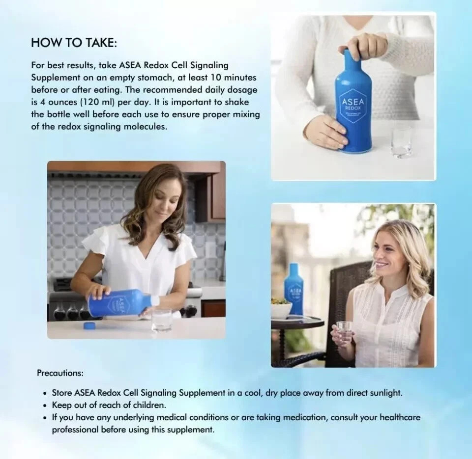 4 Bottles of ASEA Redox Supplement (32 oz. each) - New, Sealed And 100% Genuine.