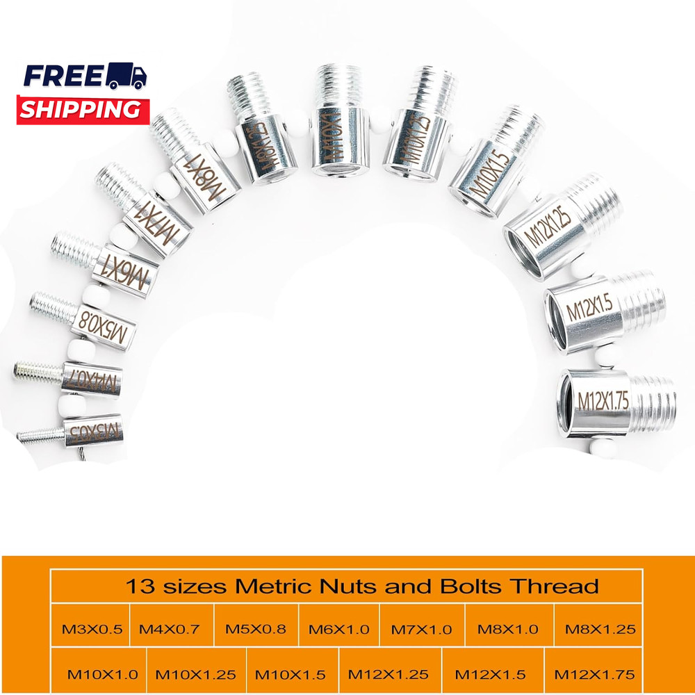 Nut and Bolt Thread Checker Thread Checker Standard and Metric Bolt Size