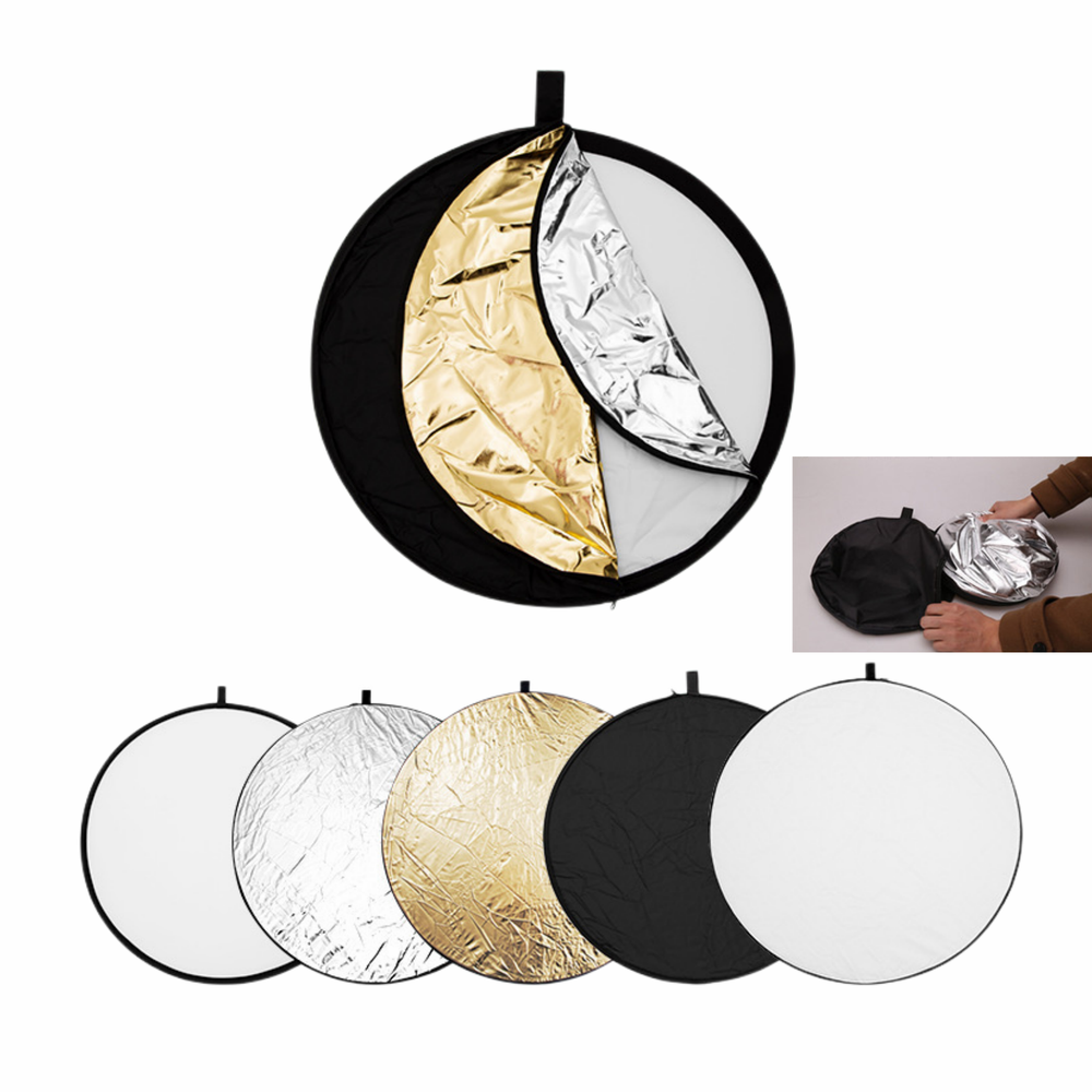 43" Light Reflector Light Diffuser 5in1 Collapsible Photography Lighting /110cm