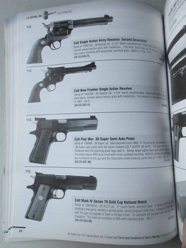 J.C. Devine Firearms Auction Catalog 2402 May 16, 2004
