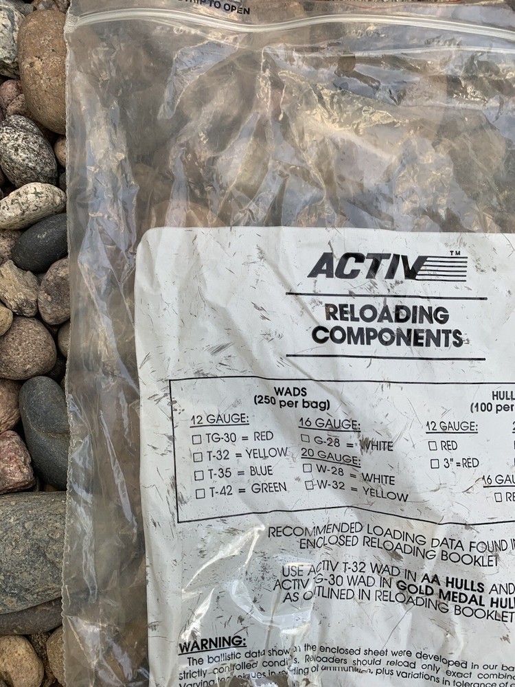 ACTIV Reloading Components Plastic Bag. Vintage. Bag only