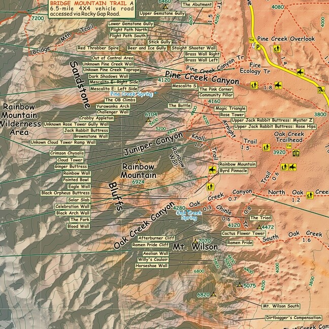 Red Rock Canyon Nevada Adventure Laminated Map