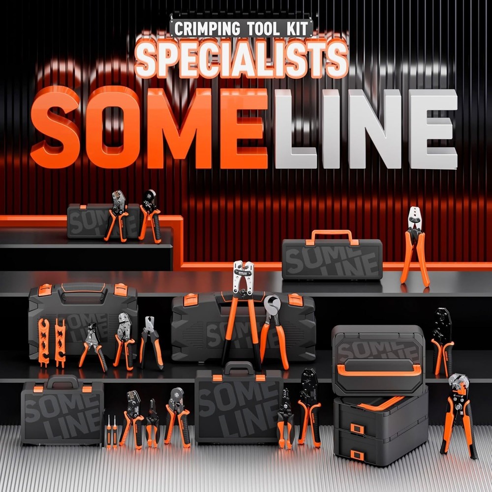 Professional Hexagonal Crimping Tool and 21 Ferrules for Precise Connections