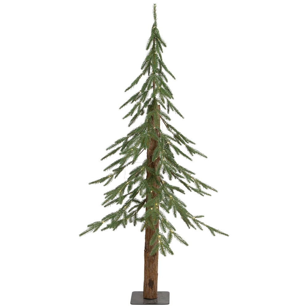 Northlight Pre-Lit Medium Alpine Artificial Christmas Tree - 4' - Clear LED