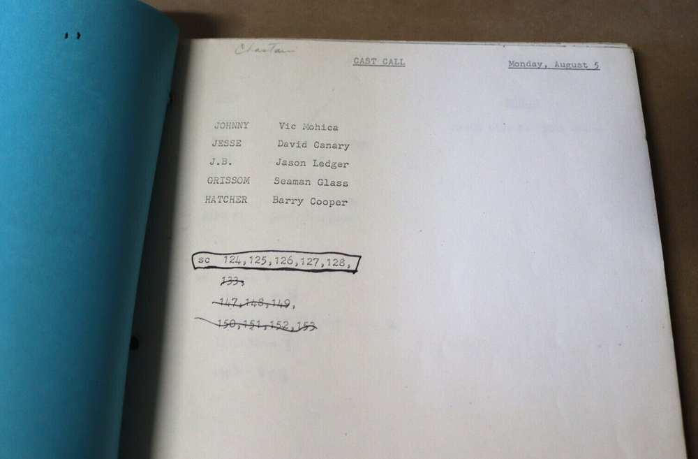 RARE VINTAGE 1975 JOHNNY FIRECLOUD ORIGINAL SCRIPT w/ DIRECTOR NOTES CASTLEMEN