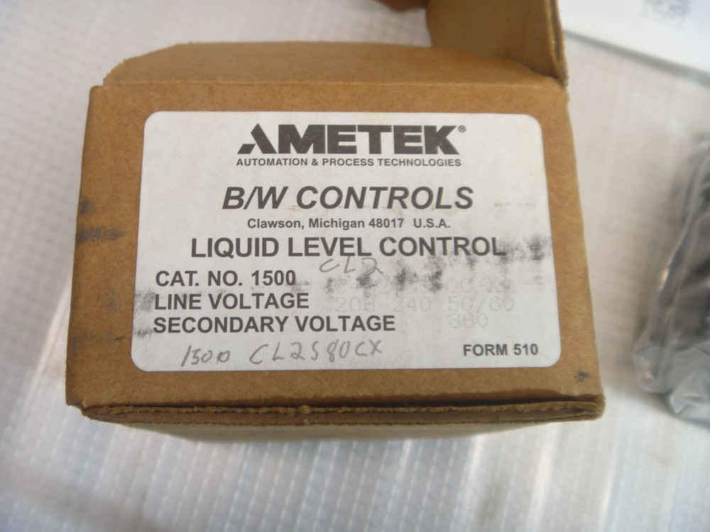B/W Controls 1500 C-L2-S8-OC-X liquid level control
