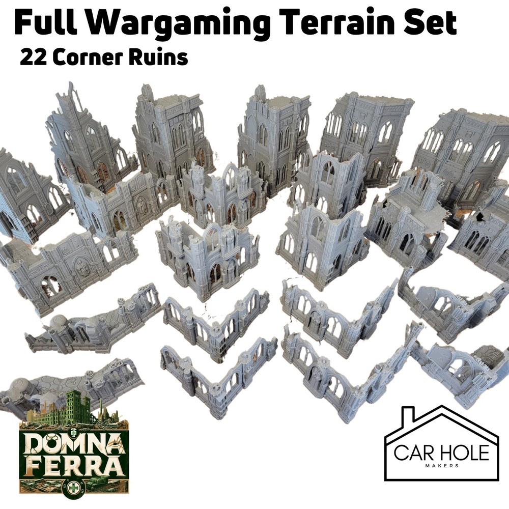 Wargame Terrain SetB 28mm Sci-Fi Tabletop Gothic Building Ruin