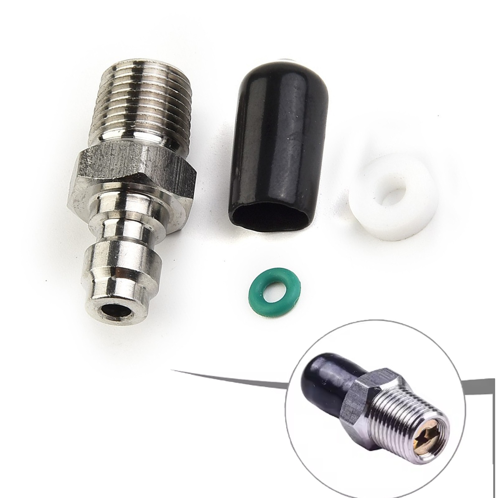 1/8 PCP Quick Head Plug Adapter Male NPT Thread Paintball Fitting 3000-5000psi