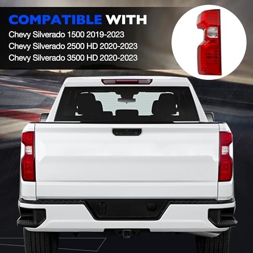 Tail light Halogen Compatible with Chevy 2019-2025 Halogen -Driver Side
