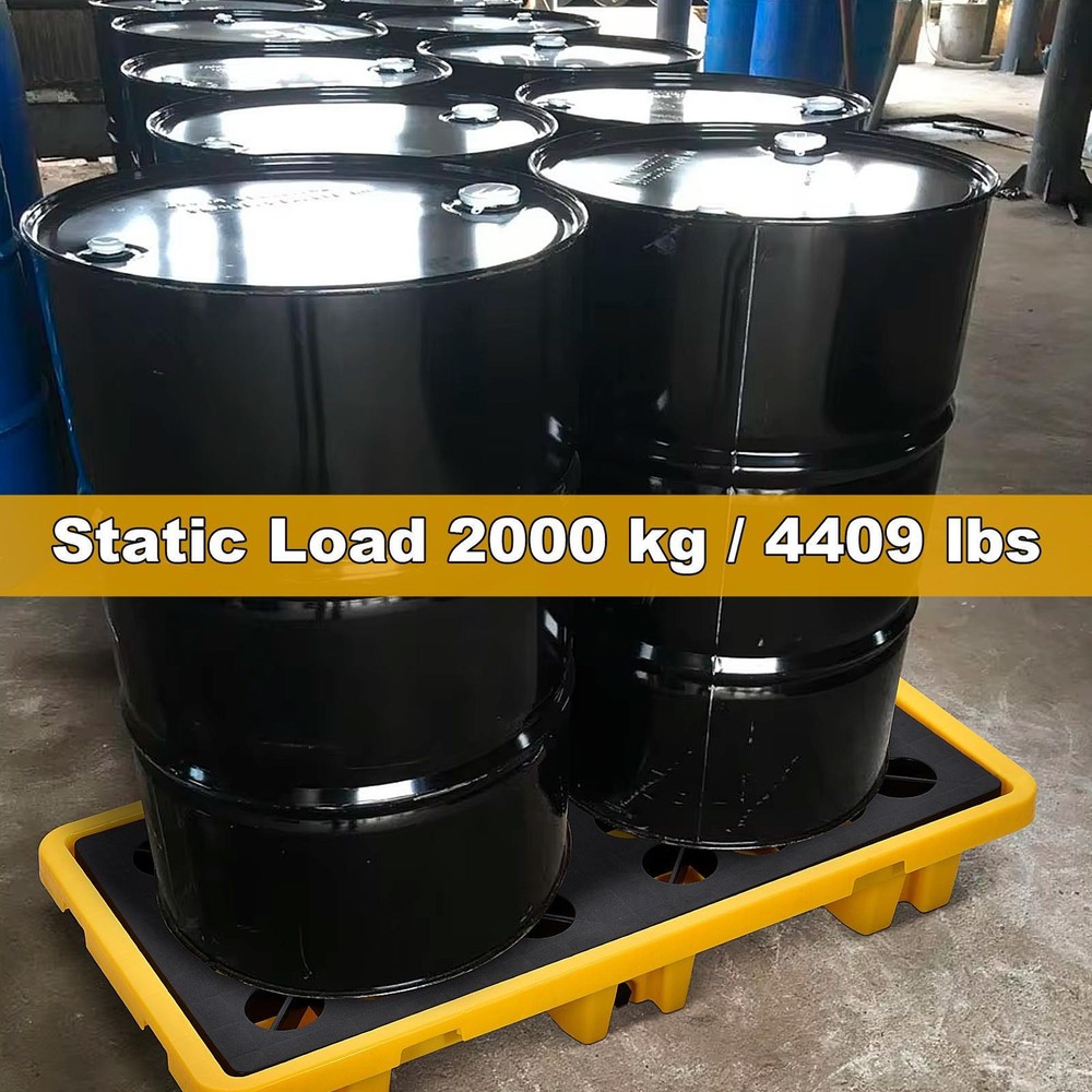 Outlet Modular Spill Platform, 2 Drum Spill Platform, Yellow and Black