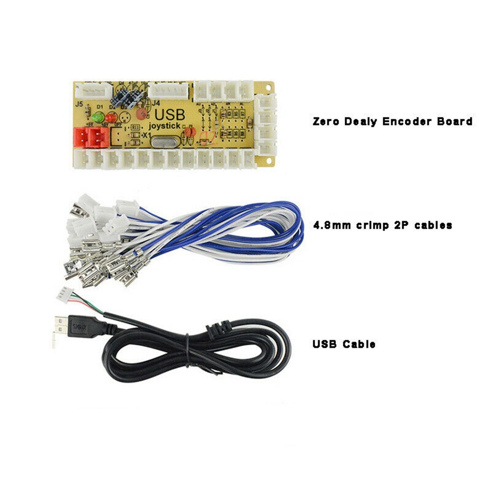 Quimat Zero Delay Arcade USB Encoder Board to Joystick DIY Kit for Mame Jamma PC