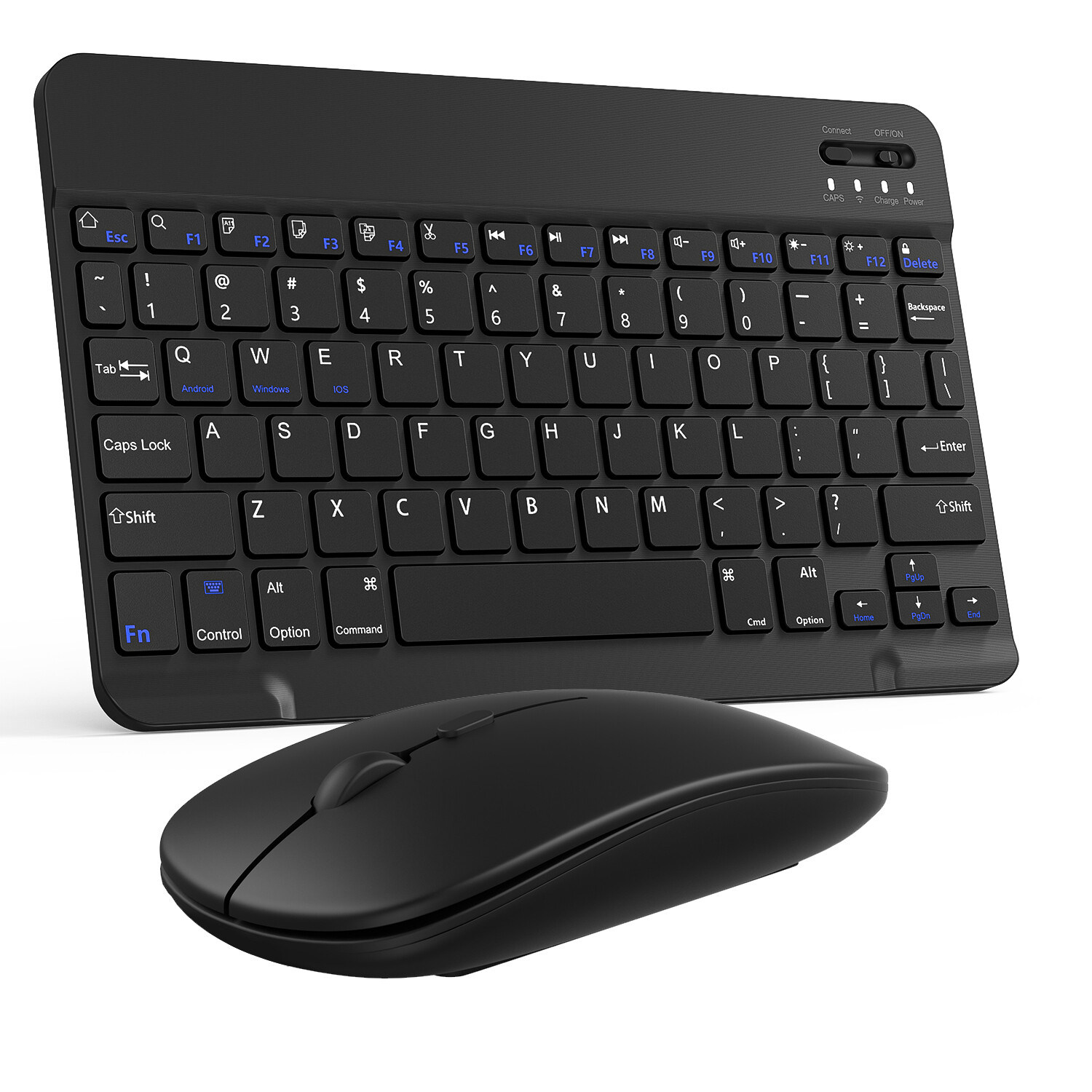 Wireless Bluetooth Keyboard & Mouse Set- Rechargeable for iPad, Laptop, Mac & PC