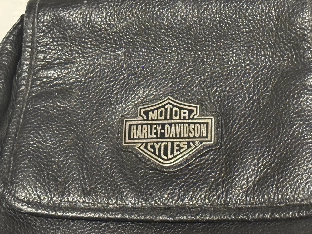 Harley Davidson Leather Backpack Purse Black Mini Backpack Bar Shield Bag