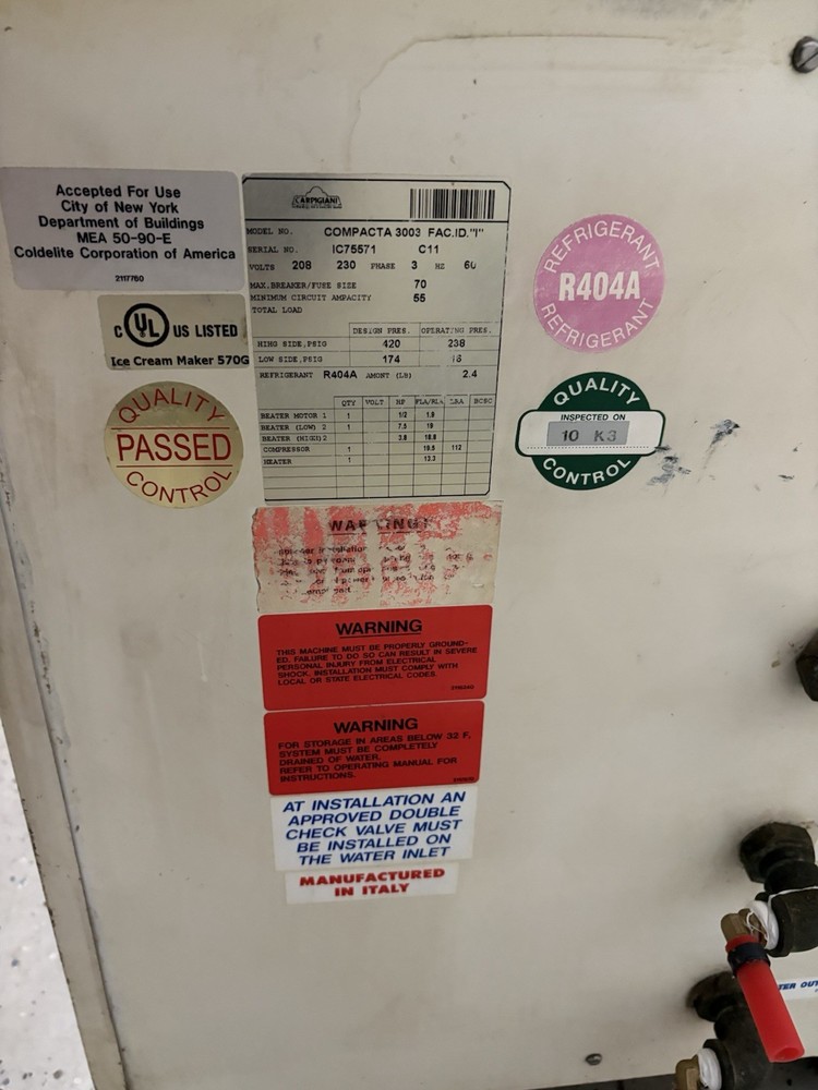 Compacta 3003 Combo Machine Ice Cream Gelato READ