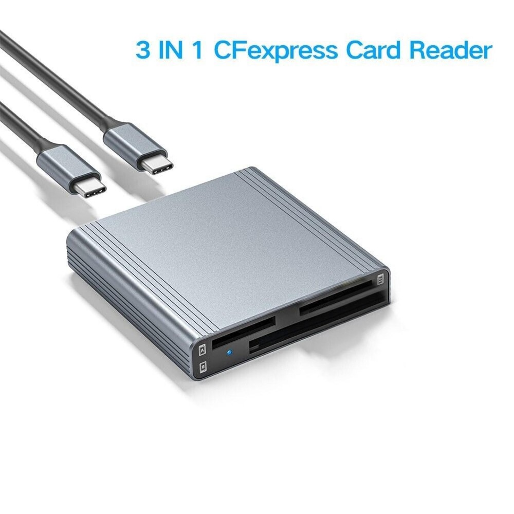 3 in 1 Card Reader USB 3.1 Gen2 10Gbps For CFexpress Type A / B/SD Memory Card A