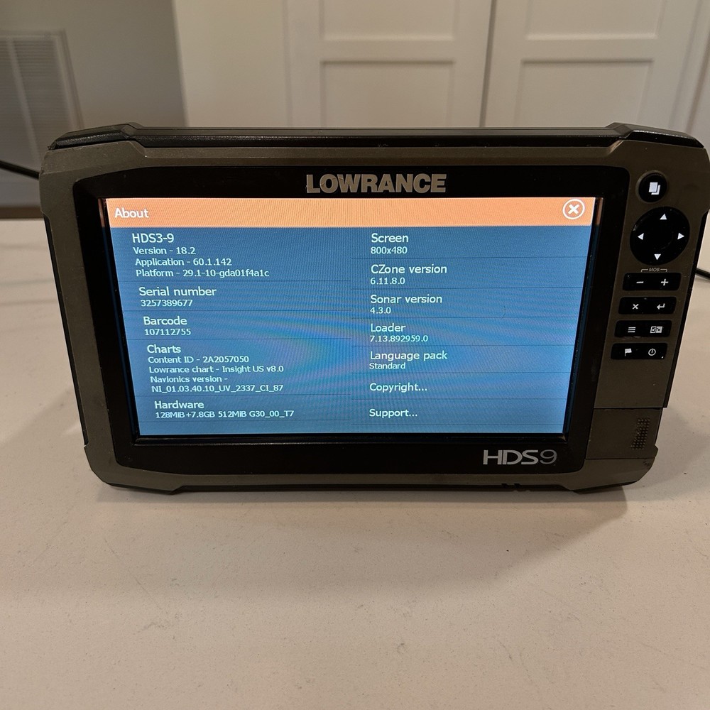 Lowrance HDS9 Gen3 - Fishfinder/Chartplotter Head Unit