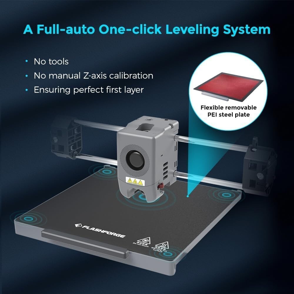 FLASHFORGE Adventurer 5M 3D Printer Fully Auto Leveling w/ Max 600mm/s Core XY