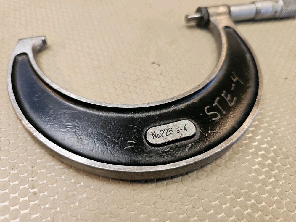 Starrett No. 226 Outside Micrometer 3”- 4”