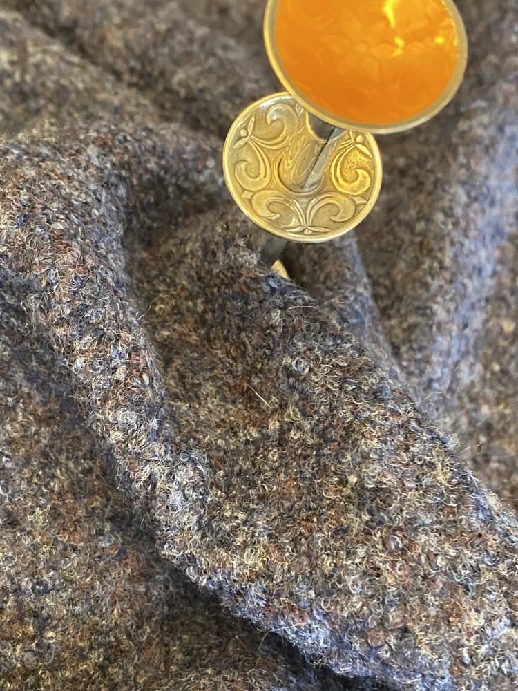 Aksel Holmsen Norway Silver Plate and Enamel Tongs