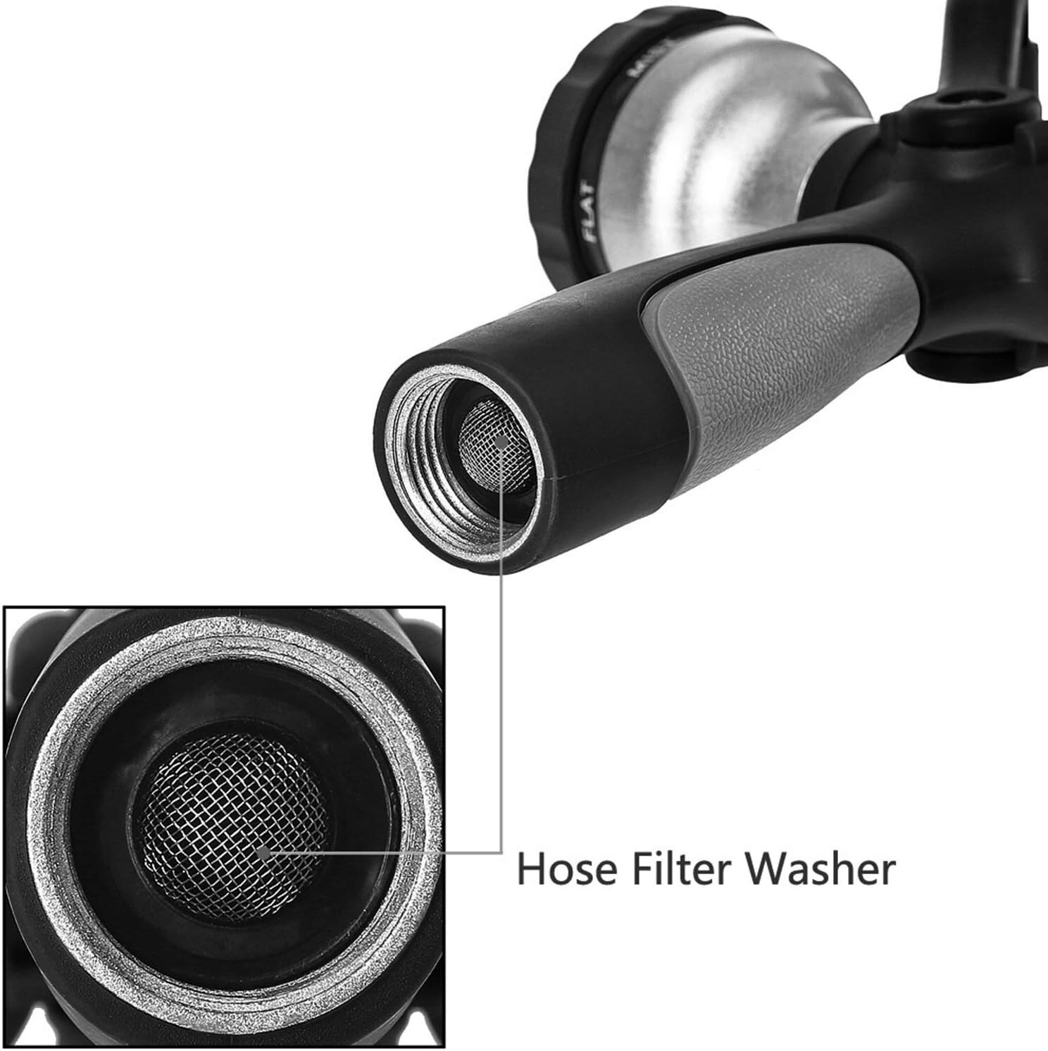 Garden Hose Heavy Duty Water Nozzle High Pressure with Ergonomic Handle