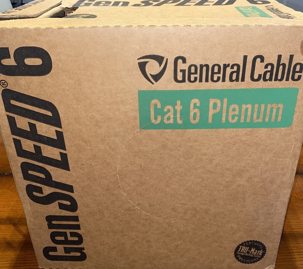 Network Plenum Ethernet CAT 6 General Cable 6P4P24-OR-P-GCC-TP-CE 742' Orange