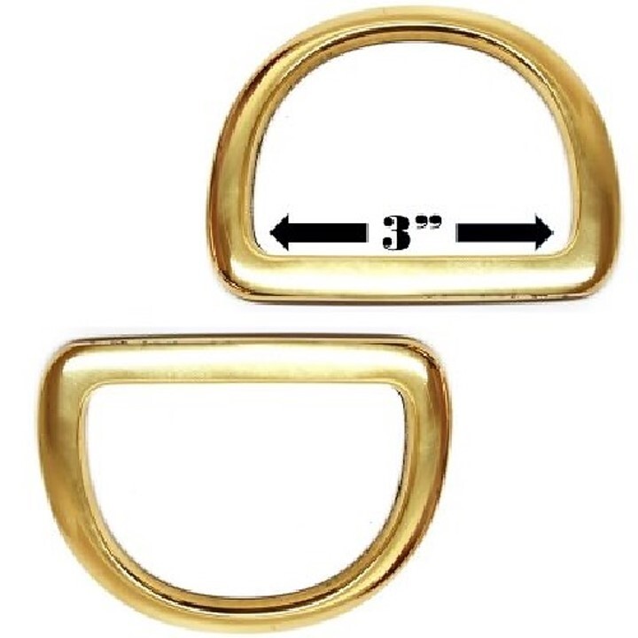 New 2 pack of Saddle Replacement Dees 3" Solid Brass