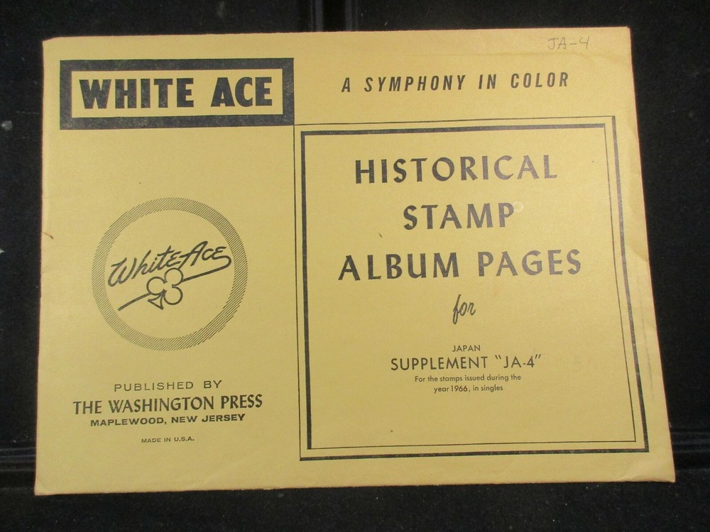"WHITEACE" JAPAN SUPPLEMENT "JA-4" 1966 SINGLES W/FREE SHP.